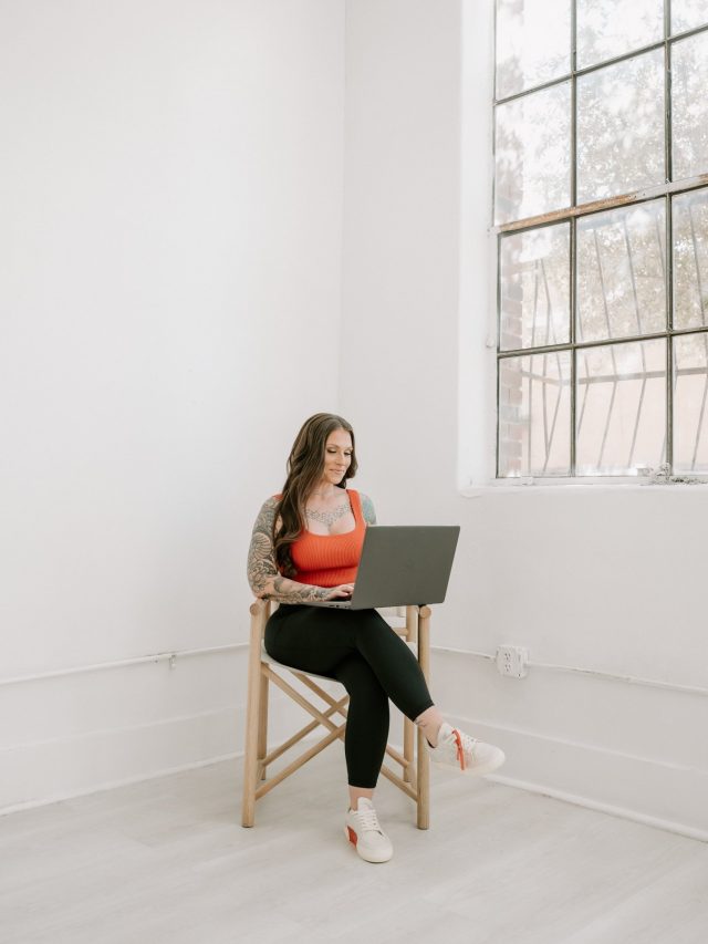 Organizer reviewing a move plan and client timeline before packing begins